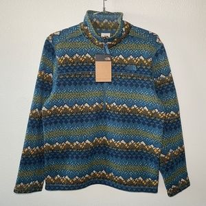 The North Face • Gordon Lyons Fleece 1/4 Zip • Blue Aztec Print • Men's Medium